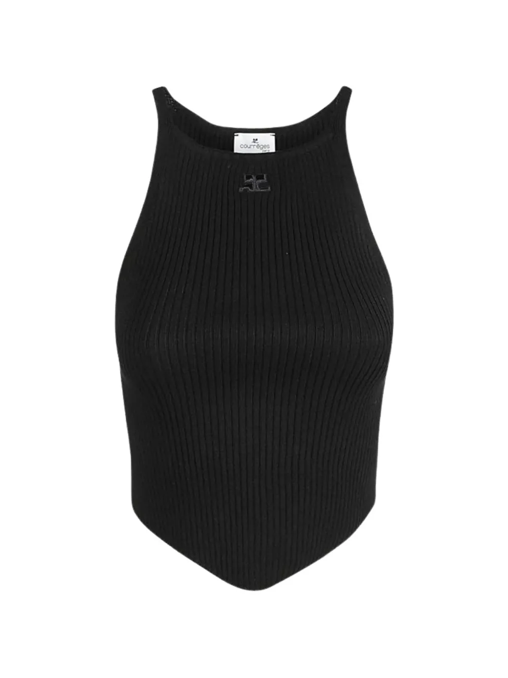 Courrèges embroidered top - Nero