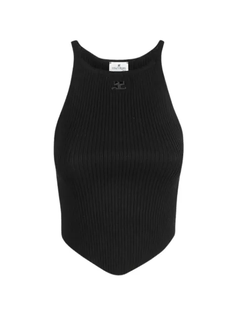 Courrèges camiseta tejida de canalé