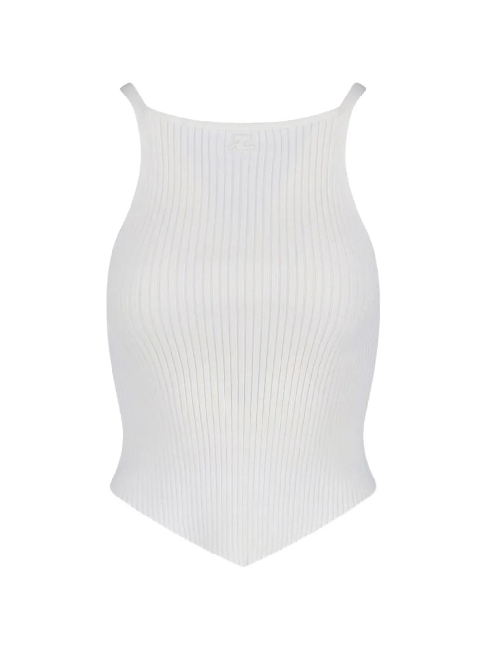 Courrèges pointed-hem top - Bianco