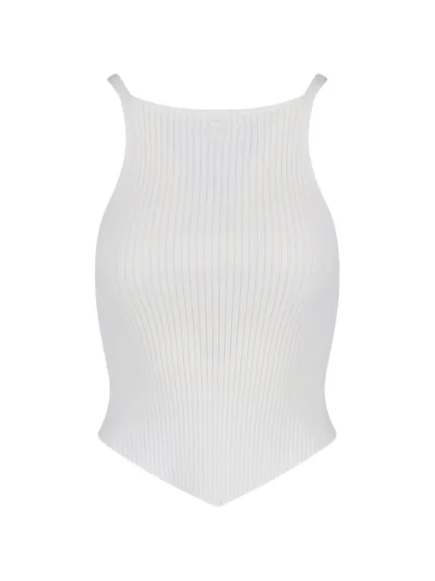 Courrèges ribbed-knit logo-detail top