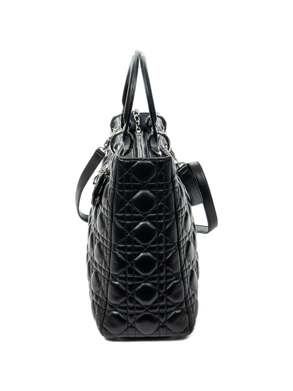 Christian Dior Pre-Owned Lady Dior grote shopper Zwart