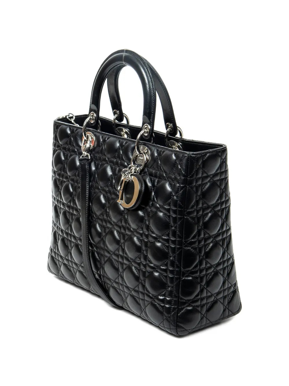 Christian Dior Pre-Owned Lady Dior grote shopper Zwart