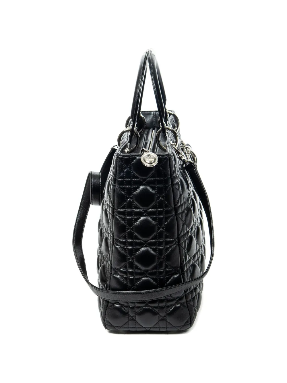 Christian Dior Pre-Owned Lady Dior grote shopper Zwart