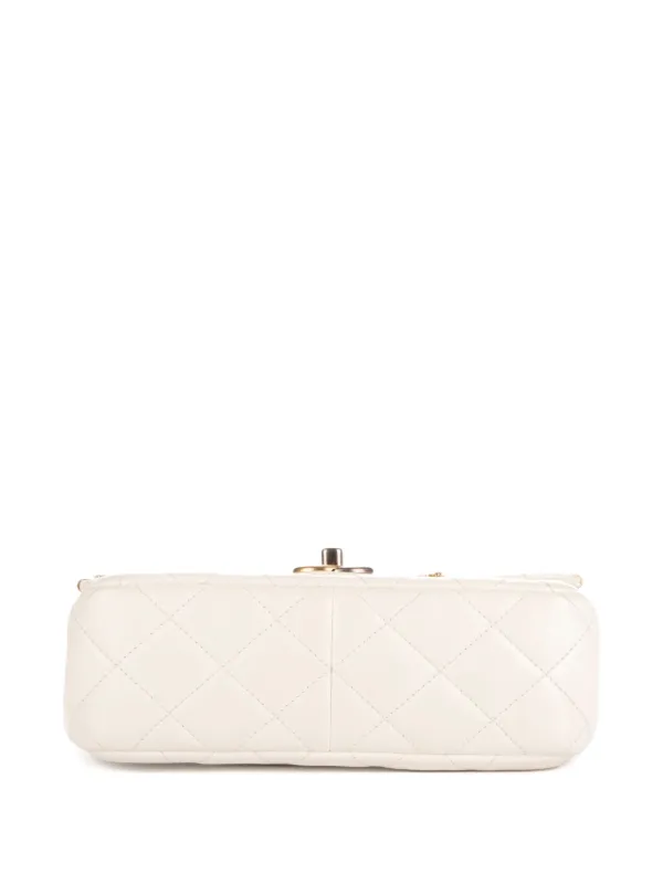 CHANEL Pre-Owned Single Flap Shoulder Bag | White | FARFETCH