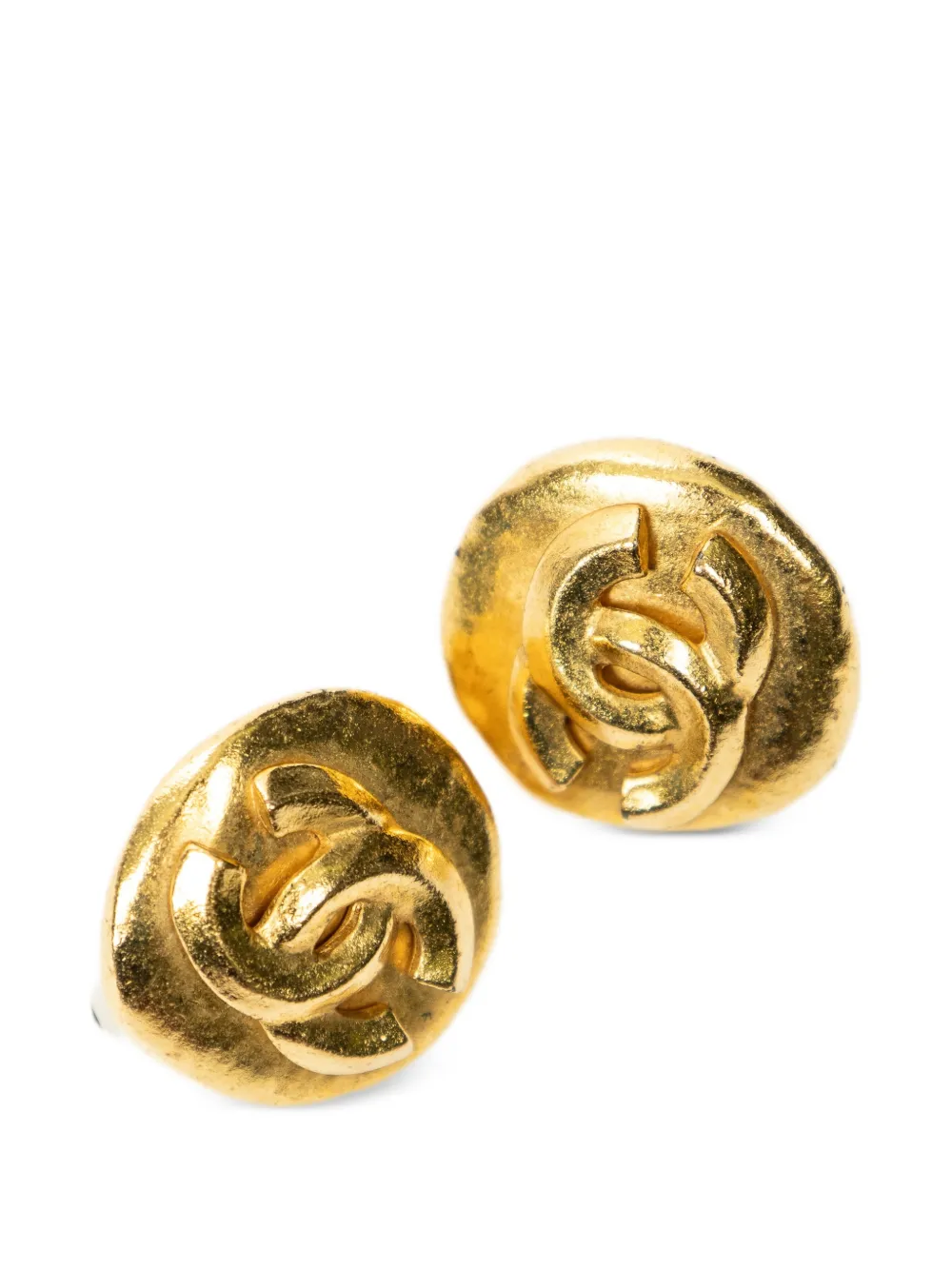 CHANEL Pre-Owned small CC clip-on earrings - Gold