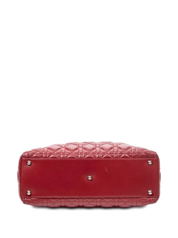 Christian Dior Pre-Owned レディ ディオール ハンドバッグ L | レッド