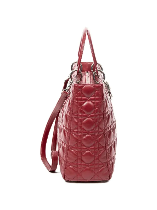 Christian Dior Pre-Owned レディ ディオール ハンドバッグ L | レッド