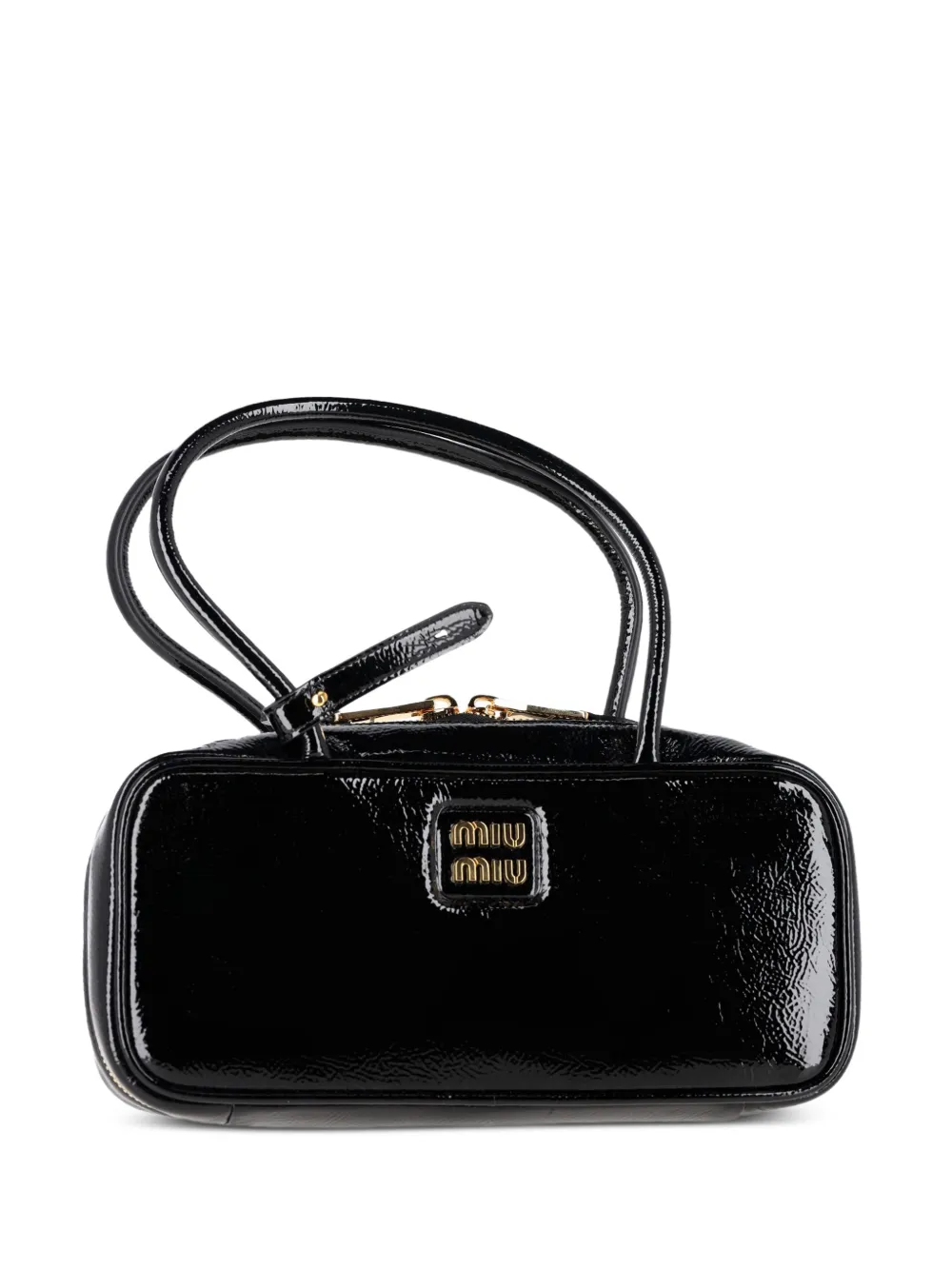 Miu Miu Pre-Owned Beau patent leather bag - Nero