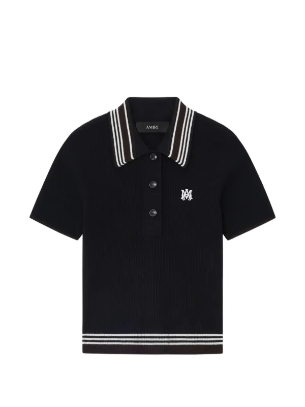 Amiri Women´s Ma Stripe Polo in Black
