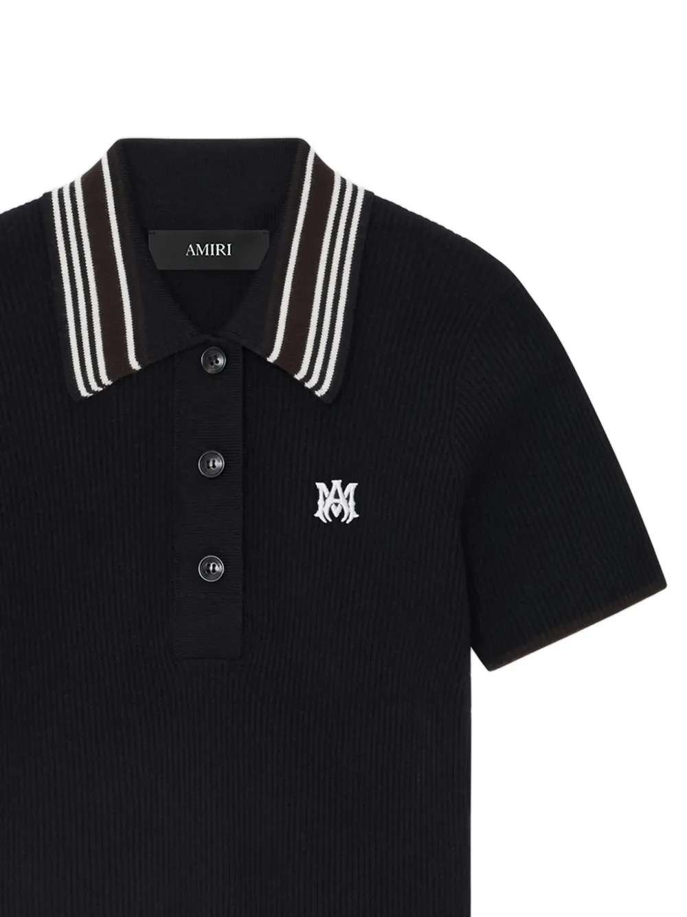 AMIRI Ma Stripe poloshirt Zwart