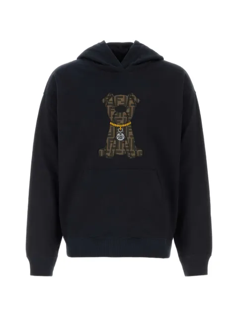 FENDI hoodie con motivo de perro