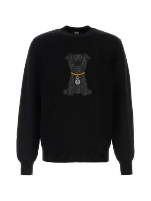 フェンディ　モノグラムセーター 美品 FENDI モノグラム セーター | ブラック | FARFETCH JP