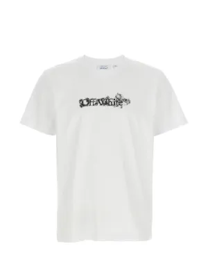 Burberry Camiseta De Algodão Com Estampa De Logo | Branco