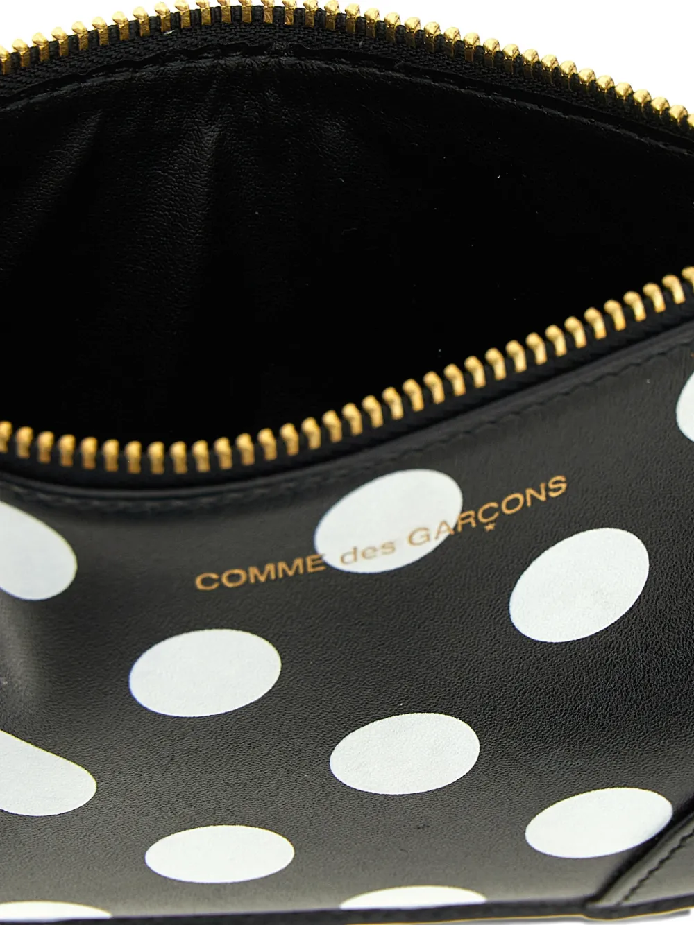  Comme Des Garçons Wallet Polka Dot Print Wallet - Black 