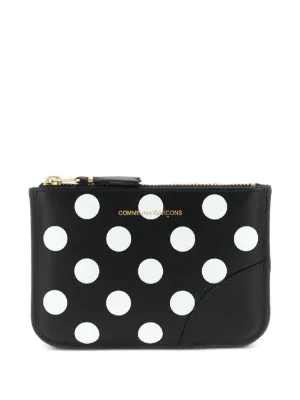 Comme Des Garçons Wallet polka-dot zip-around Wallet | Black