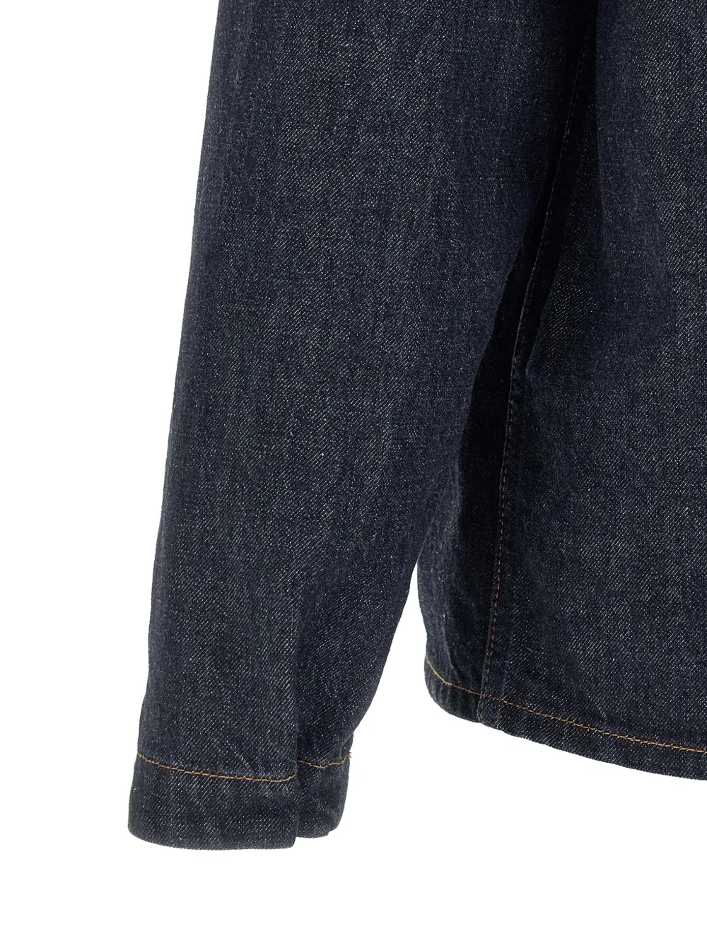 Stone Island Denim shirtjack met contrasterende stiksels Blauw