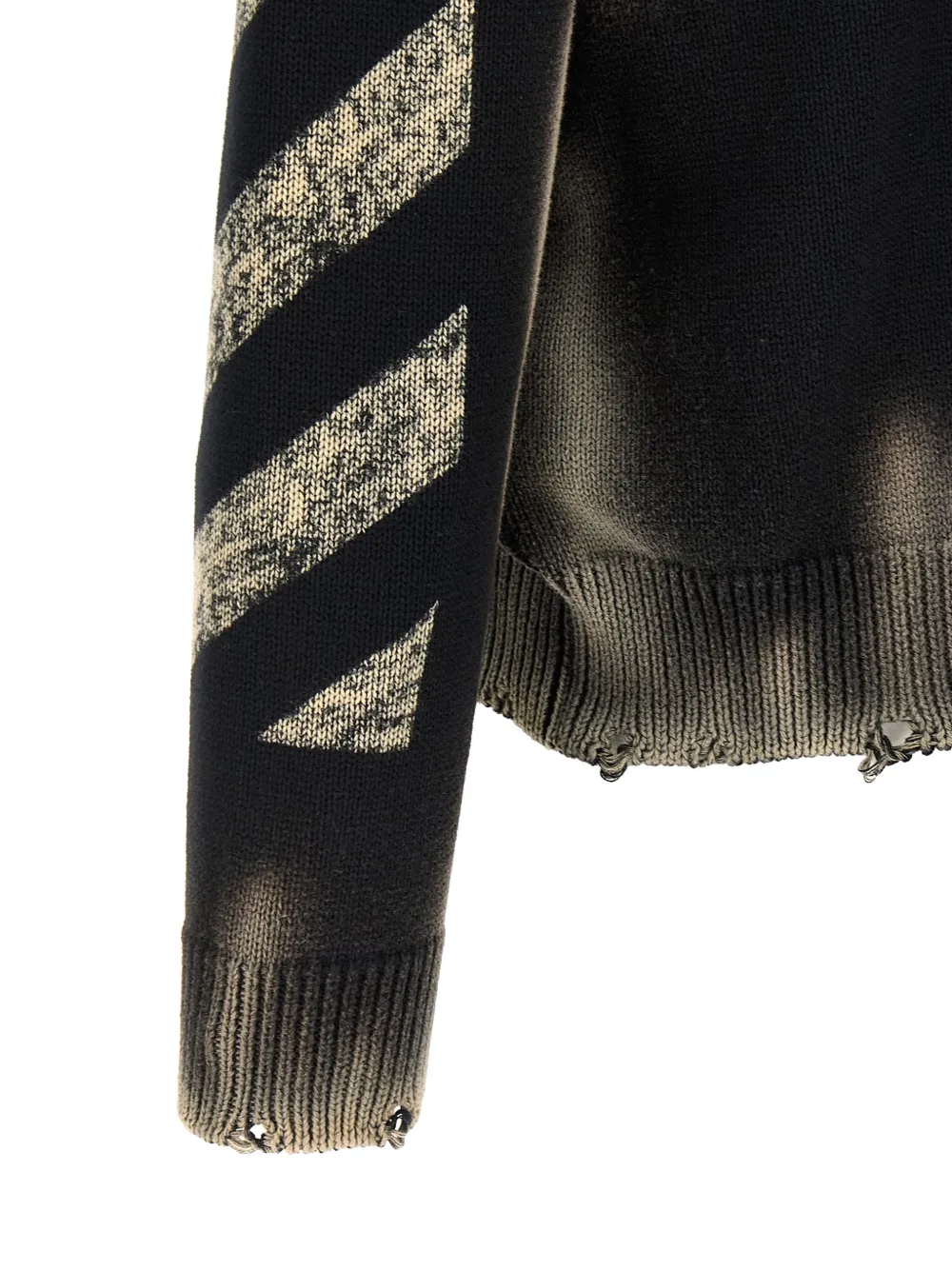 Off-White Diag Corrosion trui met ronde hals Zwart
