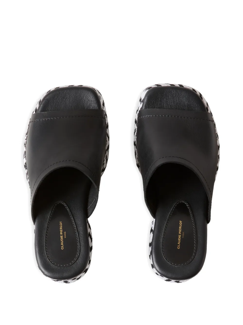 Claudie Pierlot Sandalen met plateauzool Zwart