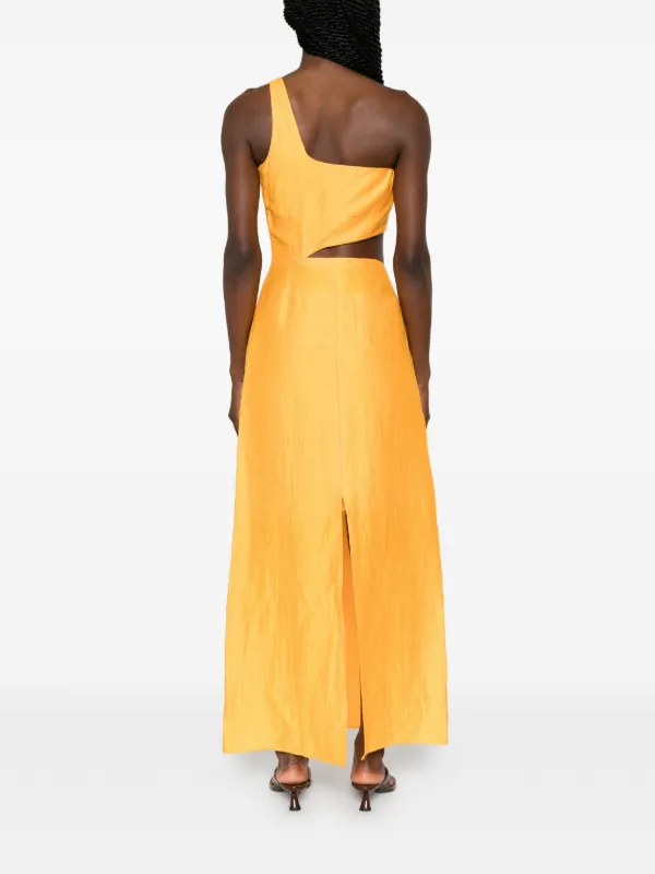 orange maje dress Satin-look maxi dress