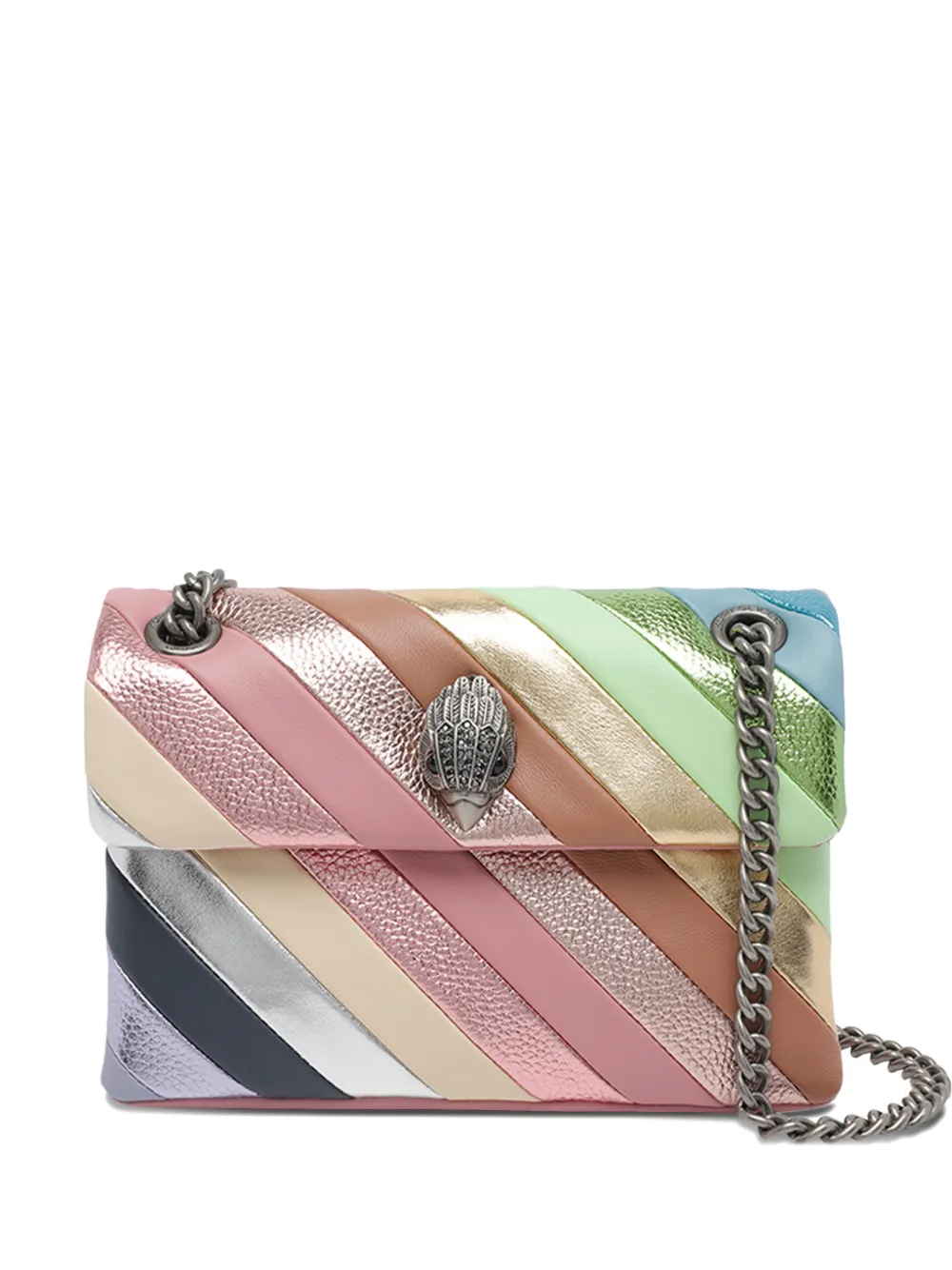 Kurt Geiger London Kensington striped shoulder bag - Rosa