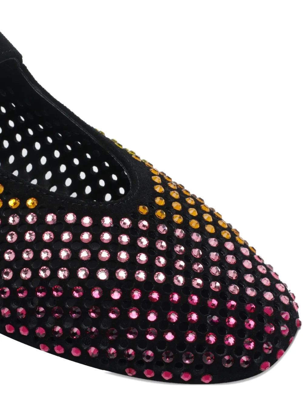 Kurt Geiger London strass buckle ballet flats Zwart