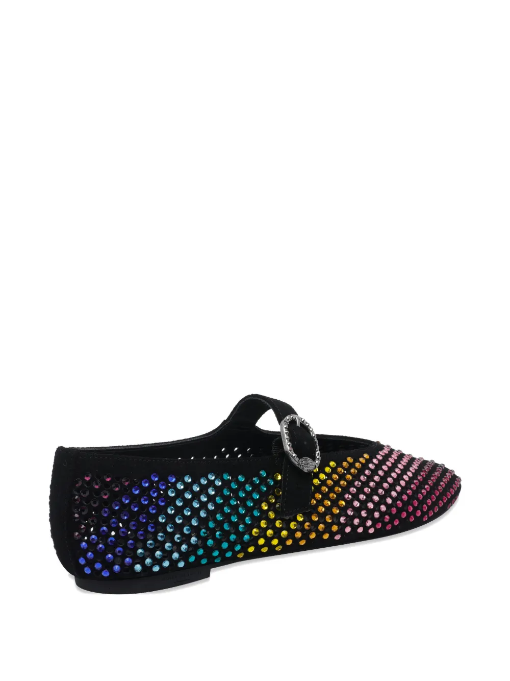 Kurt Geiger London strass buckle ballet flats Zwart