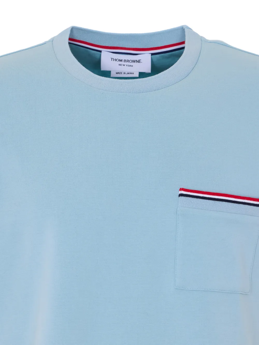  Thom Browne Chest-pocket Crew-neck T-shirt - Blue 