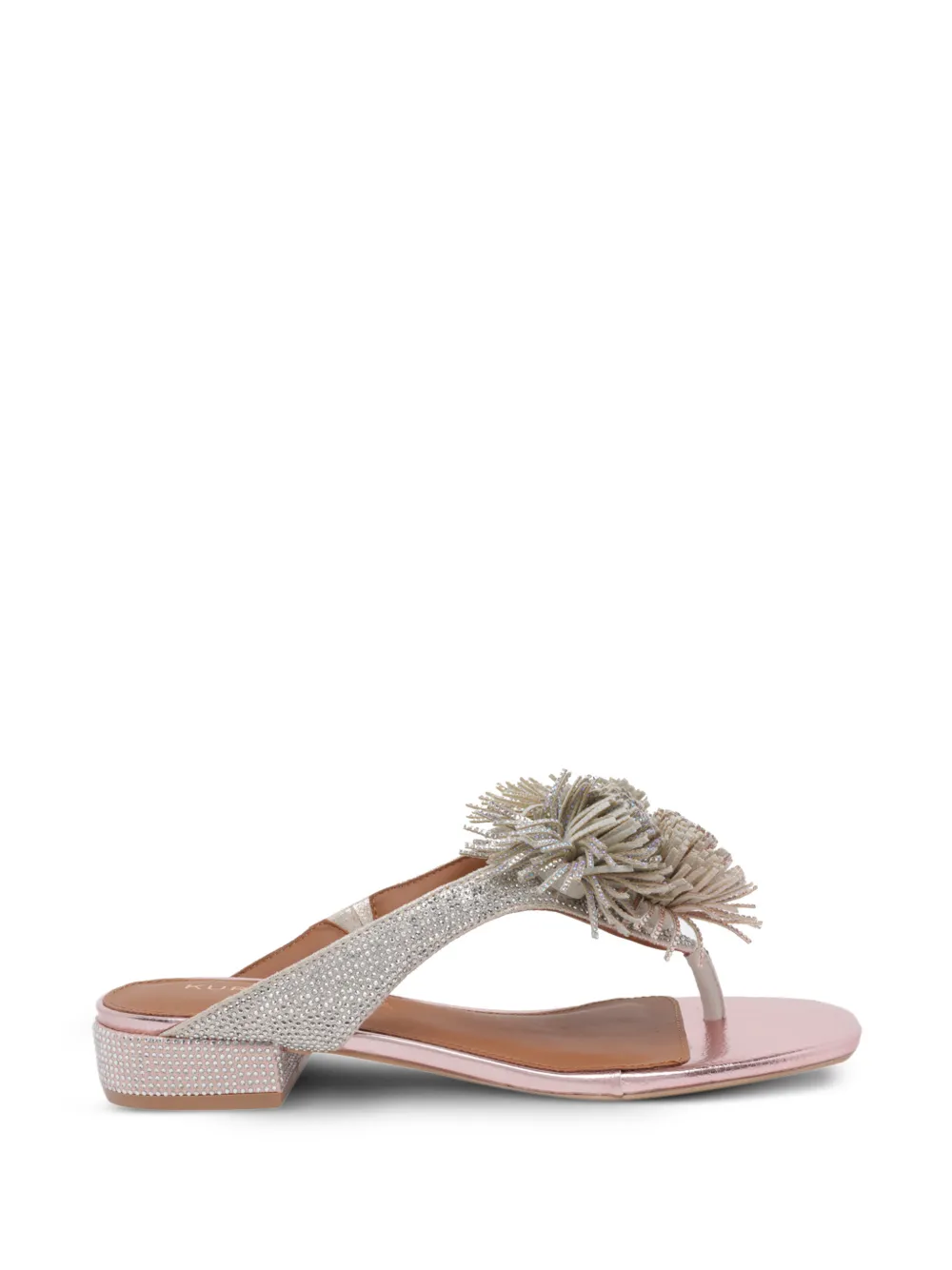 Kurt Geiger London metal pompom T-bar sandals Zilver