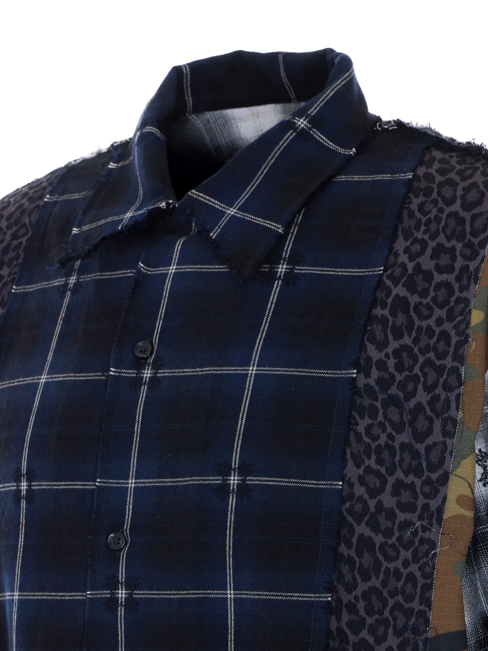  Amiri Patchwork Shirt - Blue 