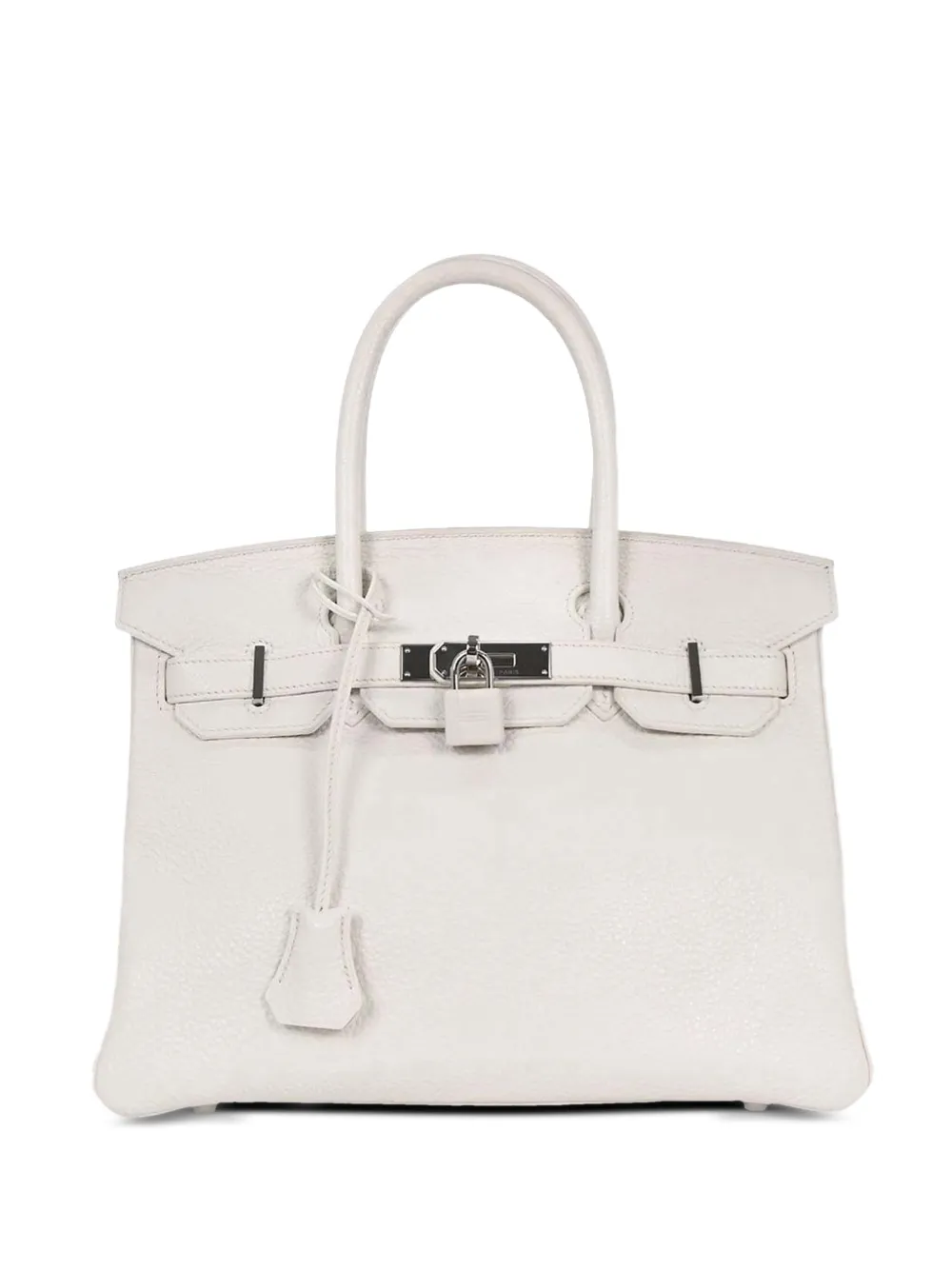 Hermès Pre-Owned Borsa tote Birkin 30 in pelle Clemence 2014 - Bianco