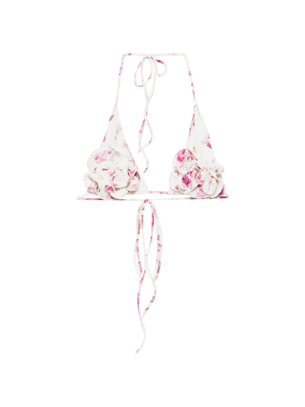 Magda Butrym floral-print bikini top - Toni neutri