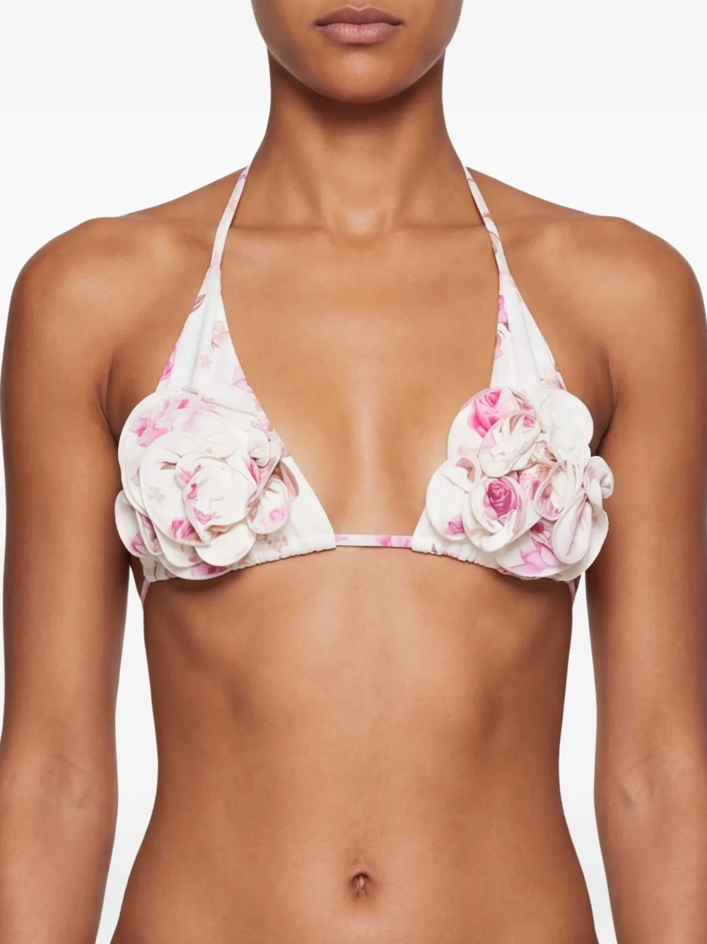 Magda Butrym Bikinitop met bloemenprint Beige