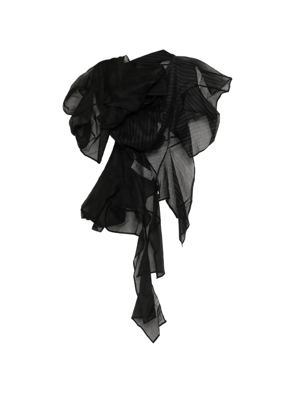 Yohji Yamamoto Blusa asimmetrica - Nero