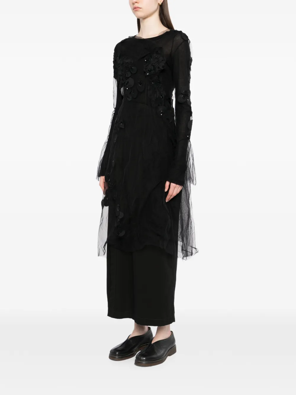 Yohji Yamamoto Bubble jack met kant Zwart