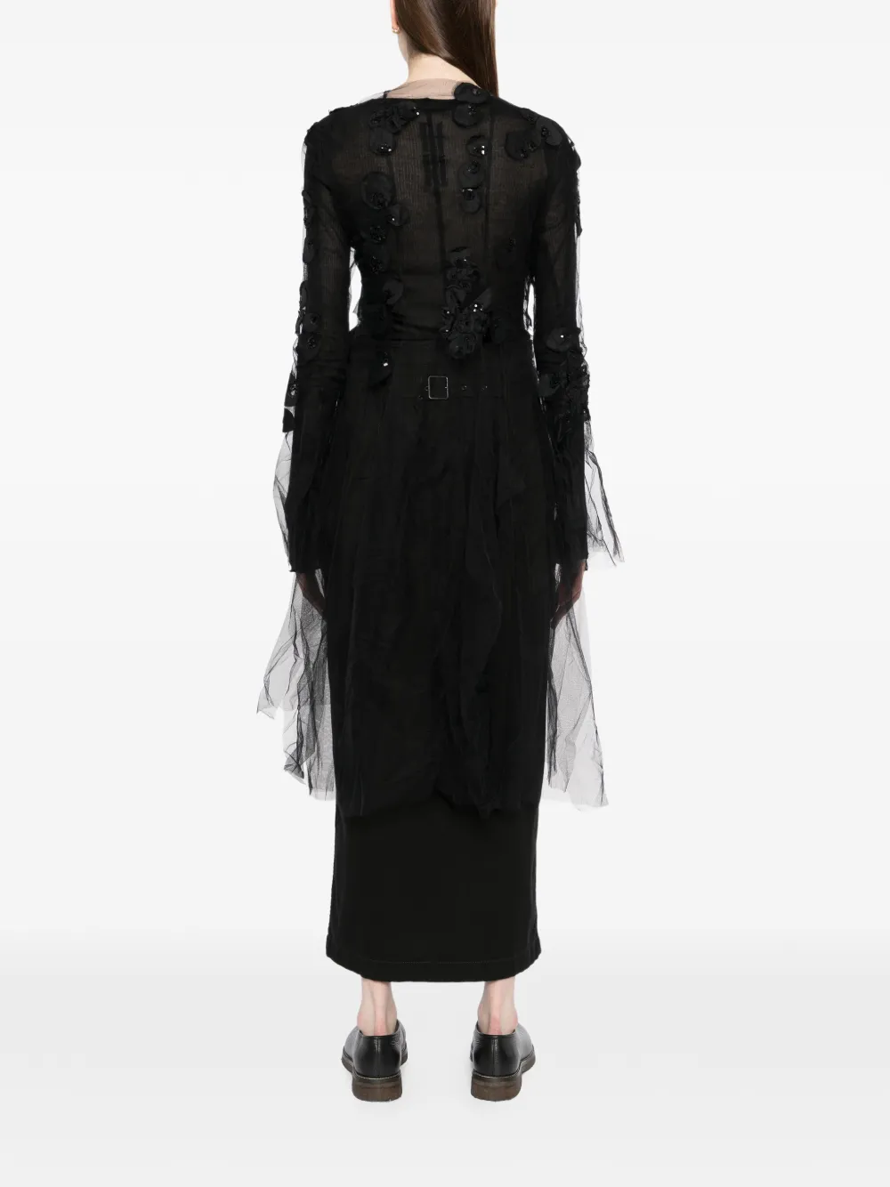 Yohji Yamamoto Bubble jack met kant Zwart