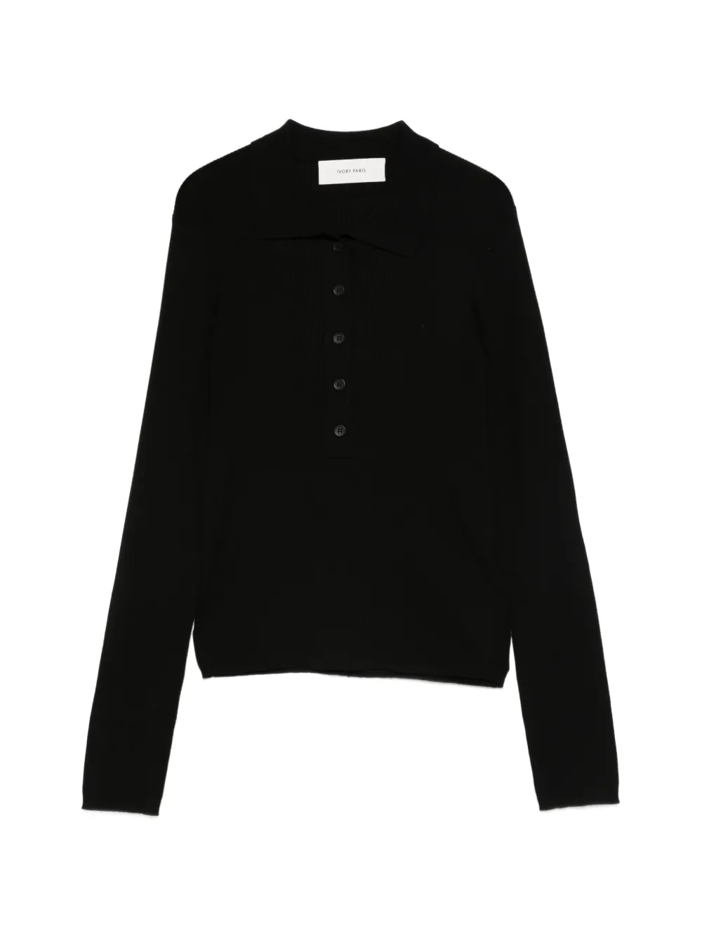 IVORY PARIS Polo con bottoni - Nero