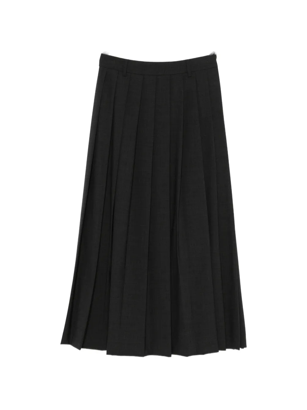 IVORY PARIS pleated midi skirt - Nero