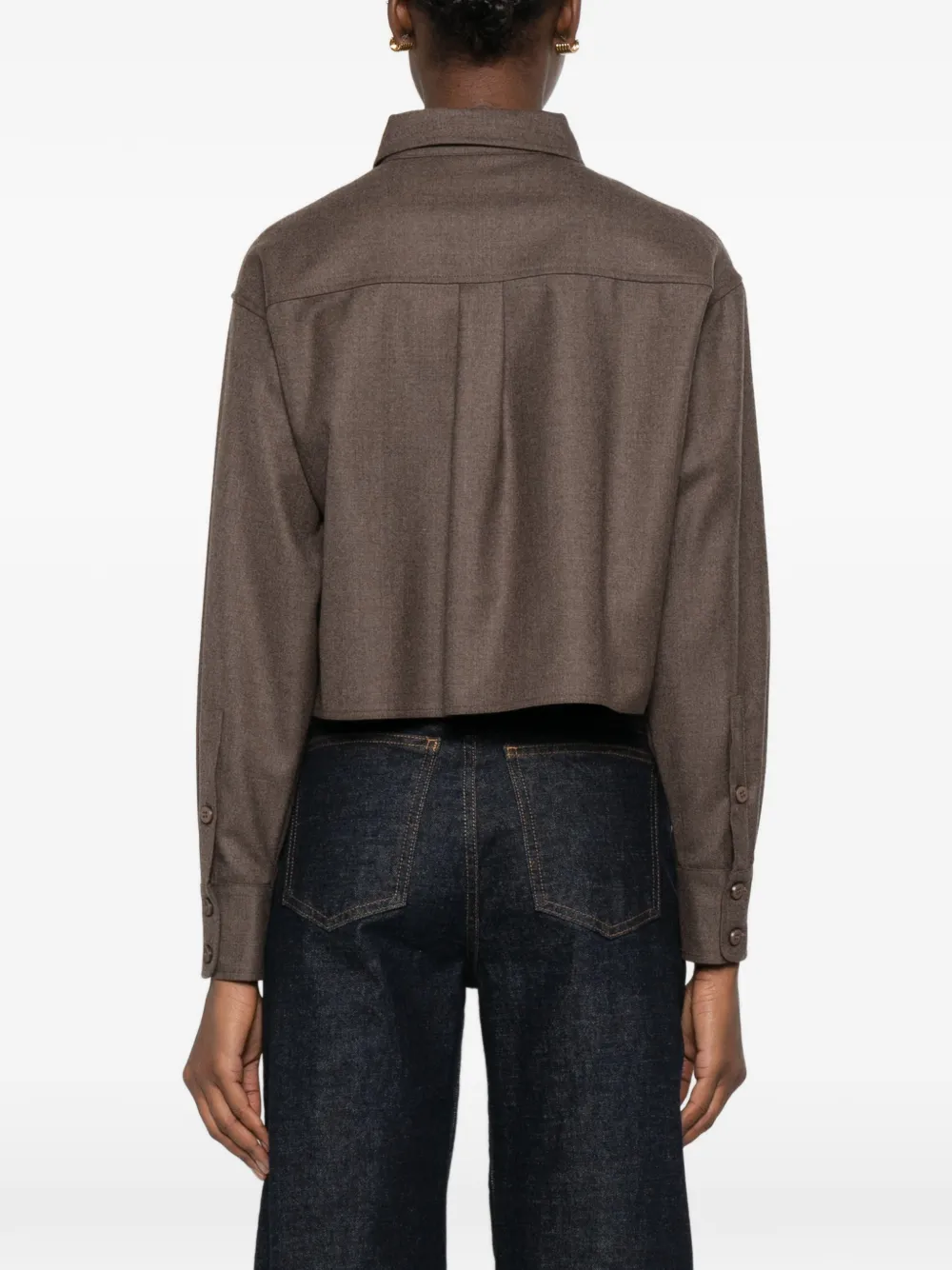 Brown Cropped Jacket