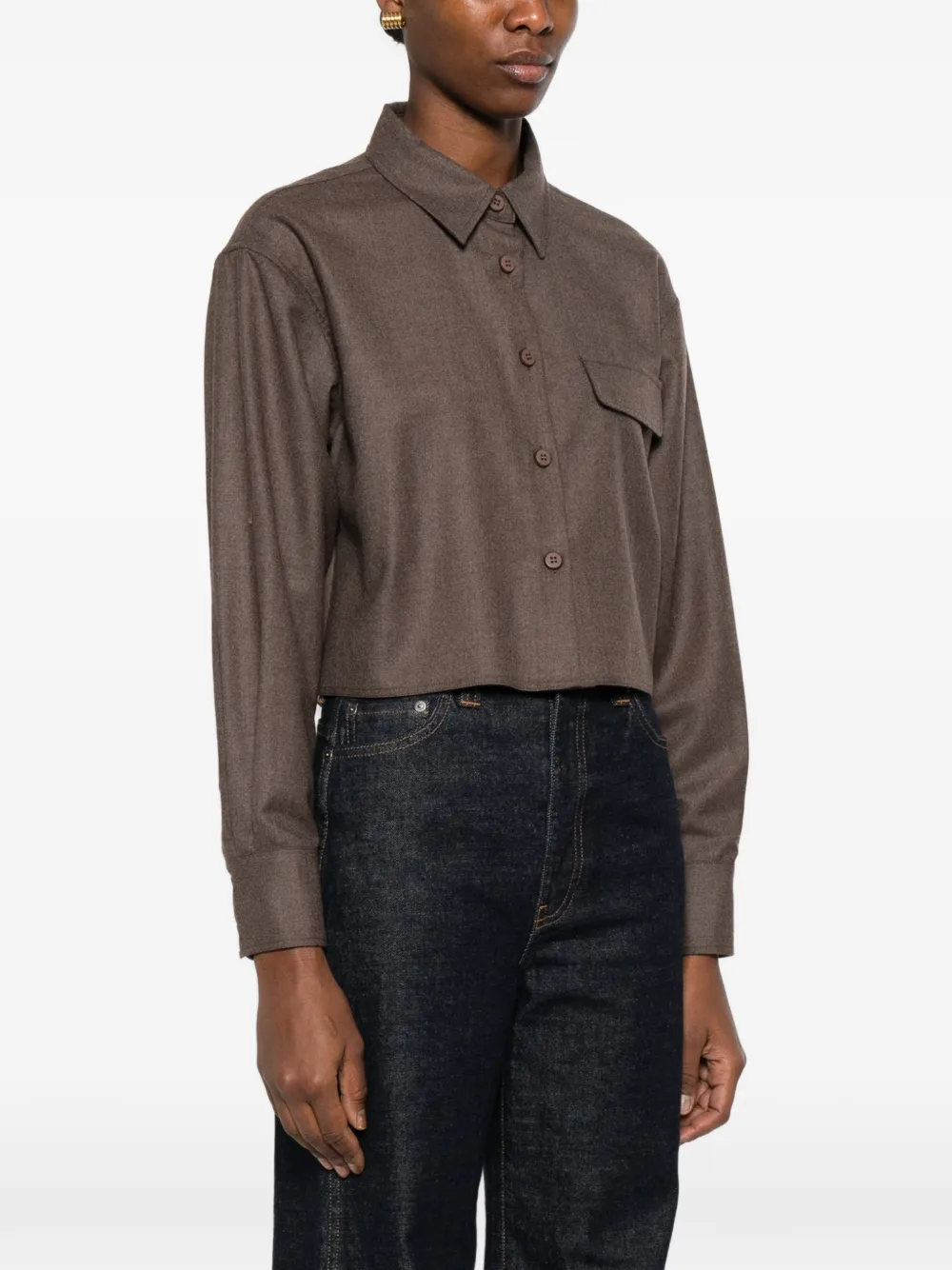 Brown Cropped Jacket