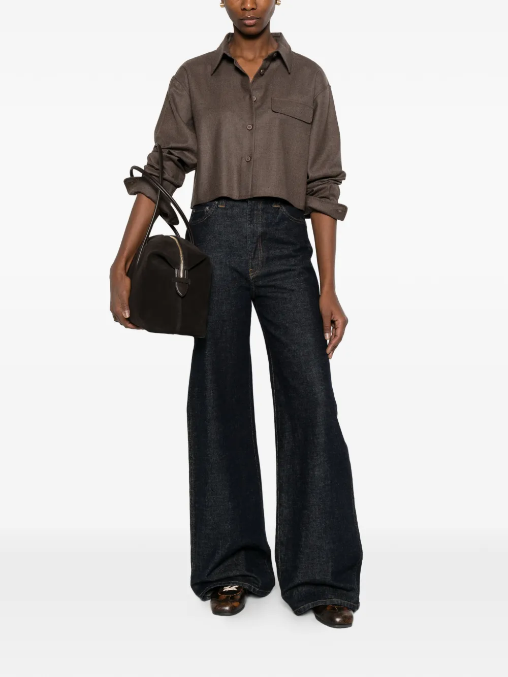 Brown Cropped Jacket