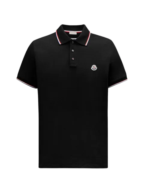 Moncler mother-of-pearl trim polo shirt