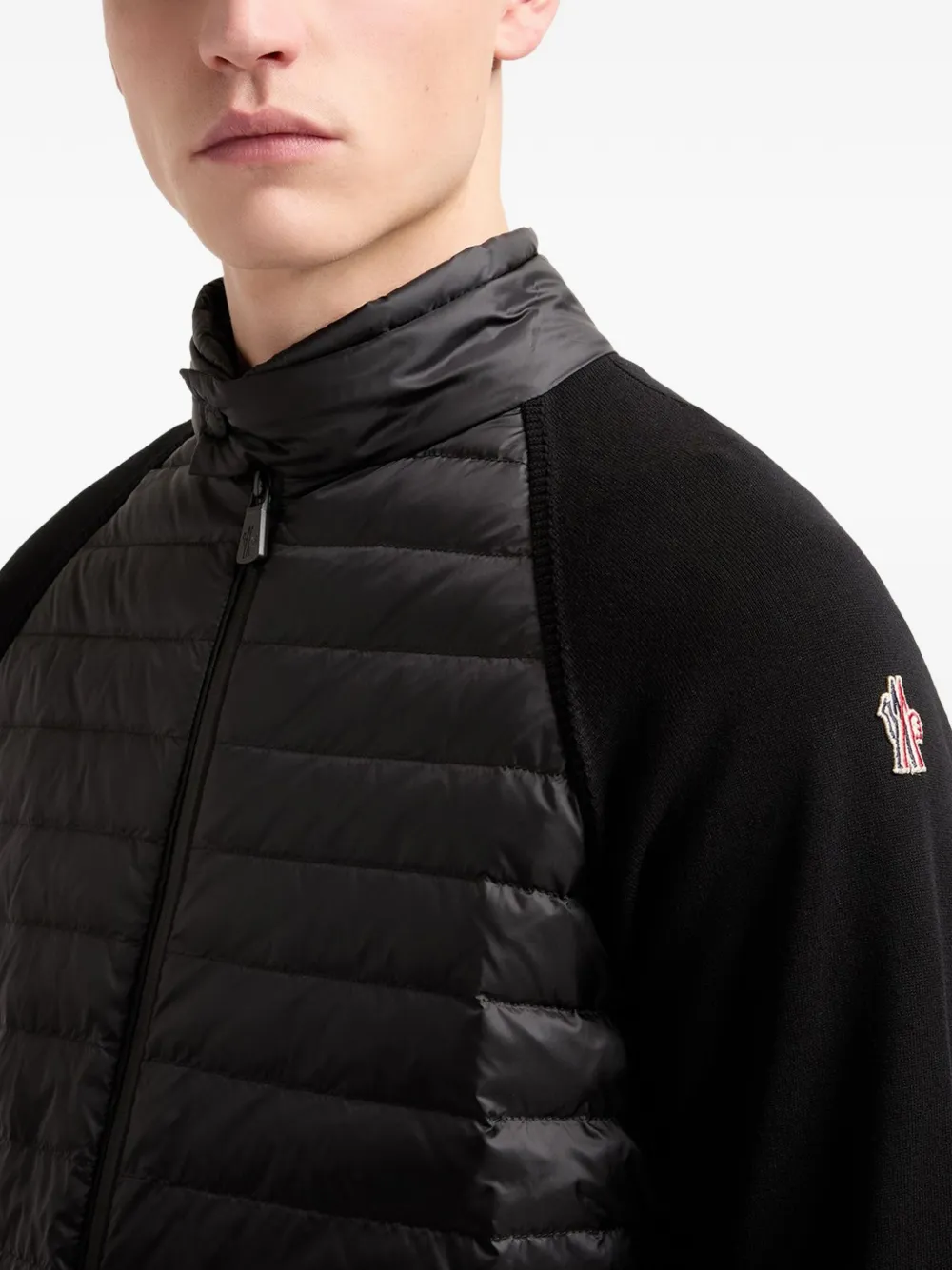 Moncler Grenoble Gewatteerd jack met rits Zwart