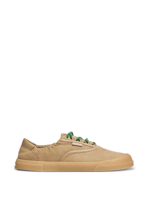 Moncler Vera Leisure Suede Sneakers in Neutrals