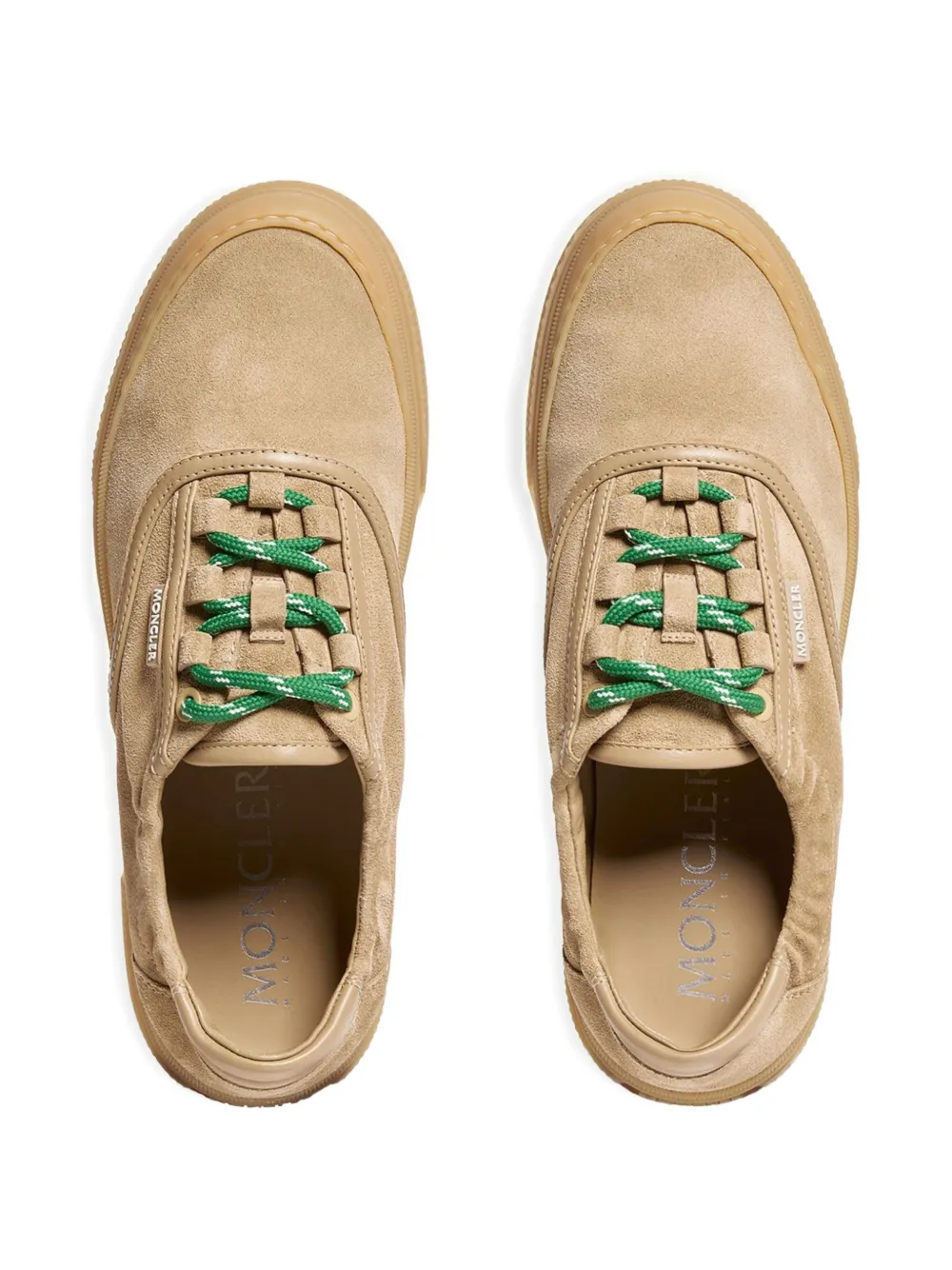Moncler Vera Leisure Suede Sneakers in Neutrals, view 4