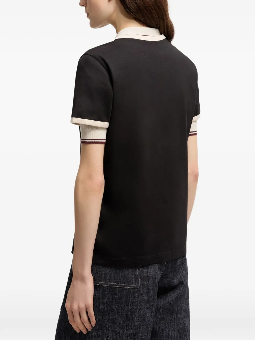 Moncler T-shirt met logo Zwart