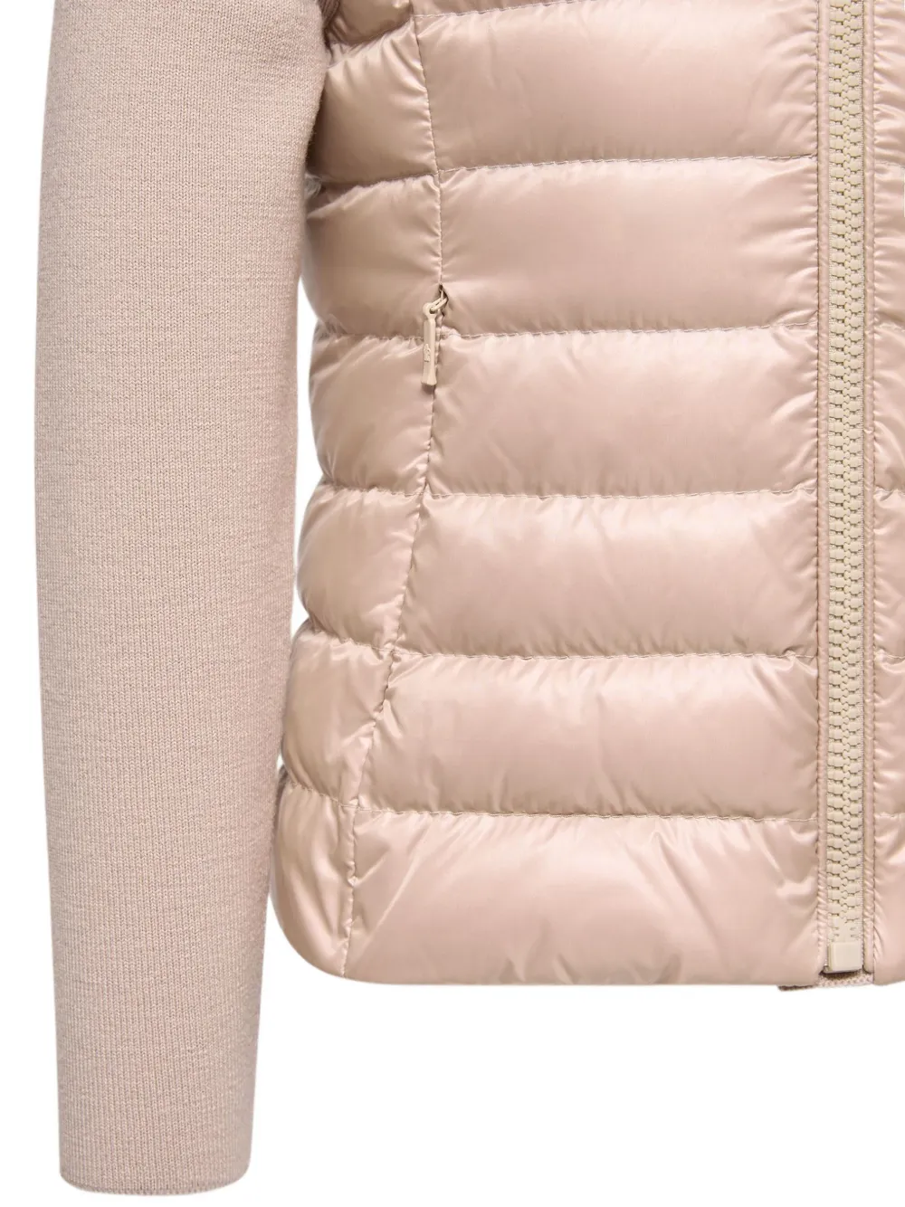 Moncler Enfant Jack met hoge hals en rits Beige