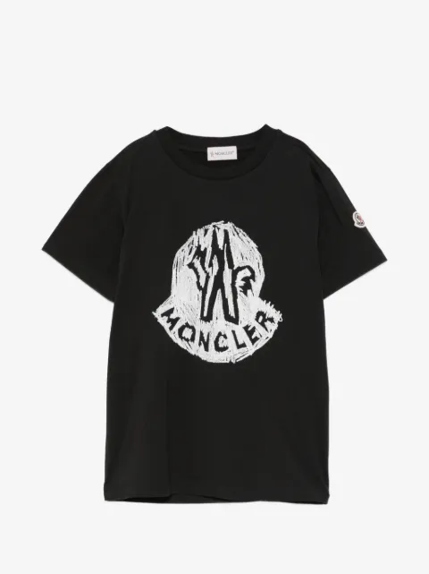 Moncler Enfant playera con logo estampado