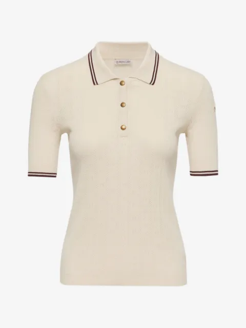 Moncler playera tipo polo con rayas estampadas