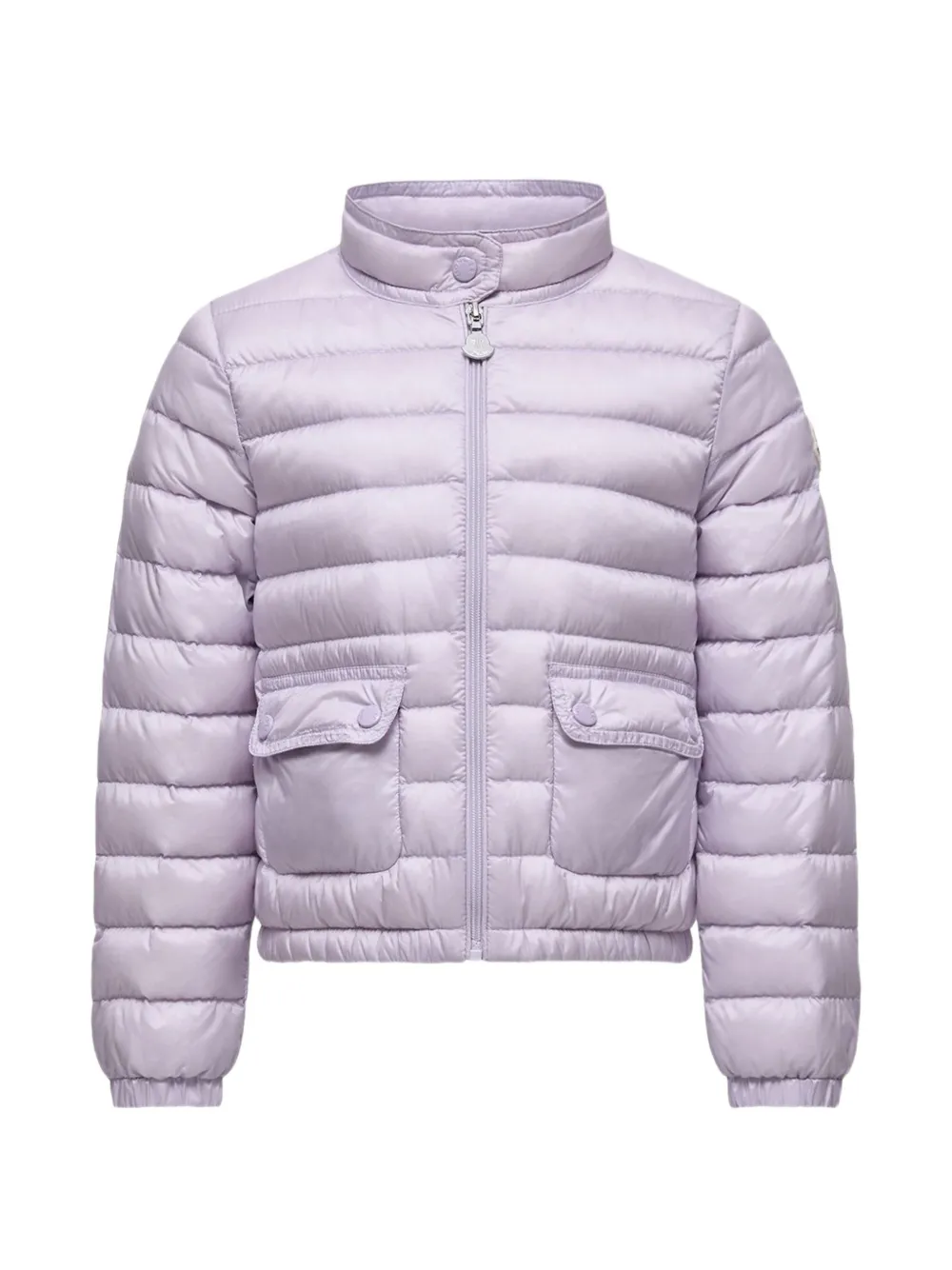 Moncler Enfant Lans donsjack met drukknoop Paars