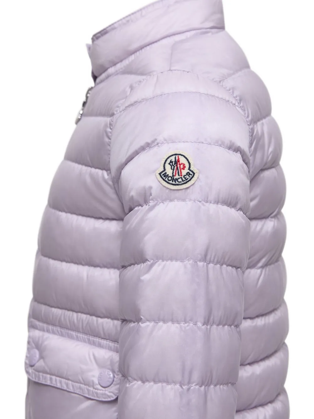 Moncler Enfant Lans donsjack met drukknoop Paars